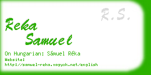 reka samuel business card