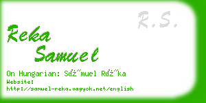 reka samuel business card